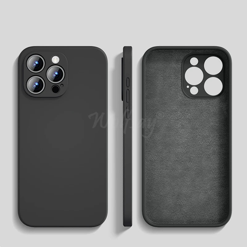 For 16 Pro Max Case Liquid Silicone Original Plain Rubber TPU Protector Case for 16 Pro Max Cover TPU Shockproof