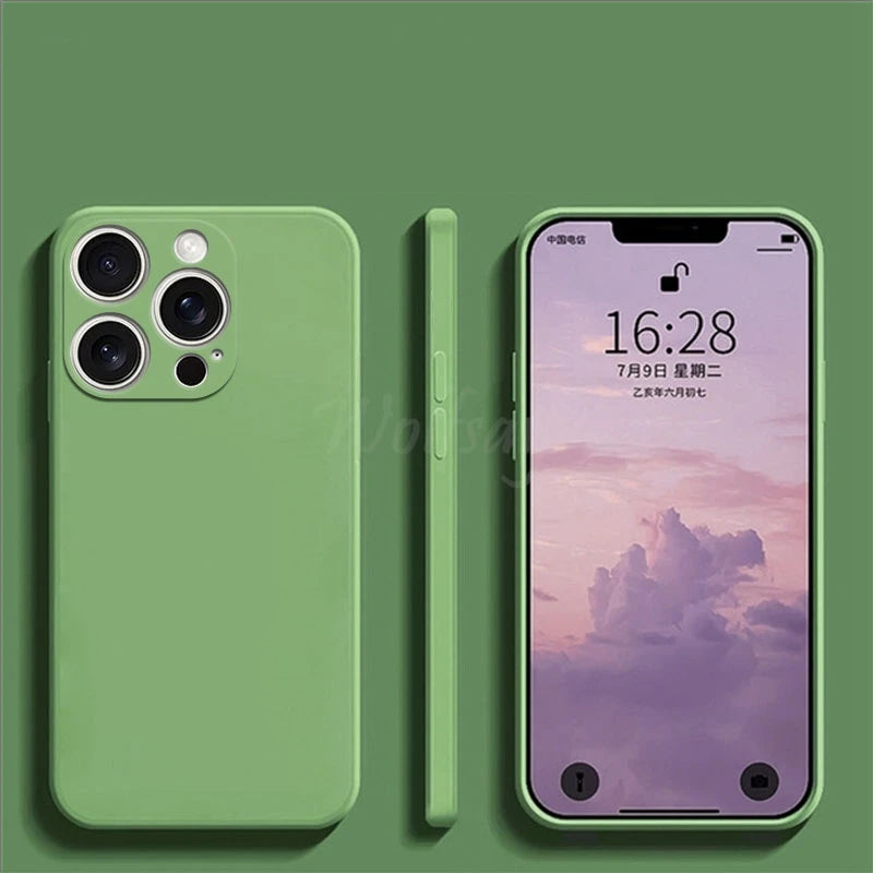 For 16 Pro Max Case Liquid Silicone Original Plain Rubber TPU Protector Case for 16 Pro Max Cover TPU Shockproof
