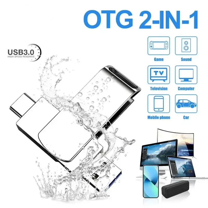 16TB USB 3.0 Pen Drive 8TB 4TB High Speed Transfer Metal SSD Pendrive Cle Portable U Disk Flash Drive Memoria USB Stick