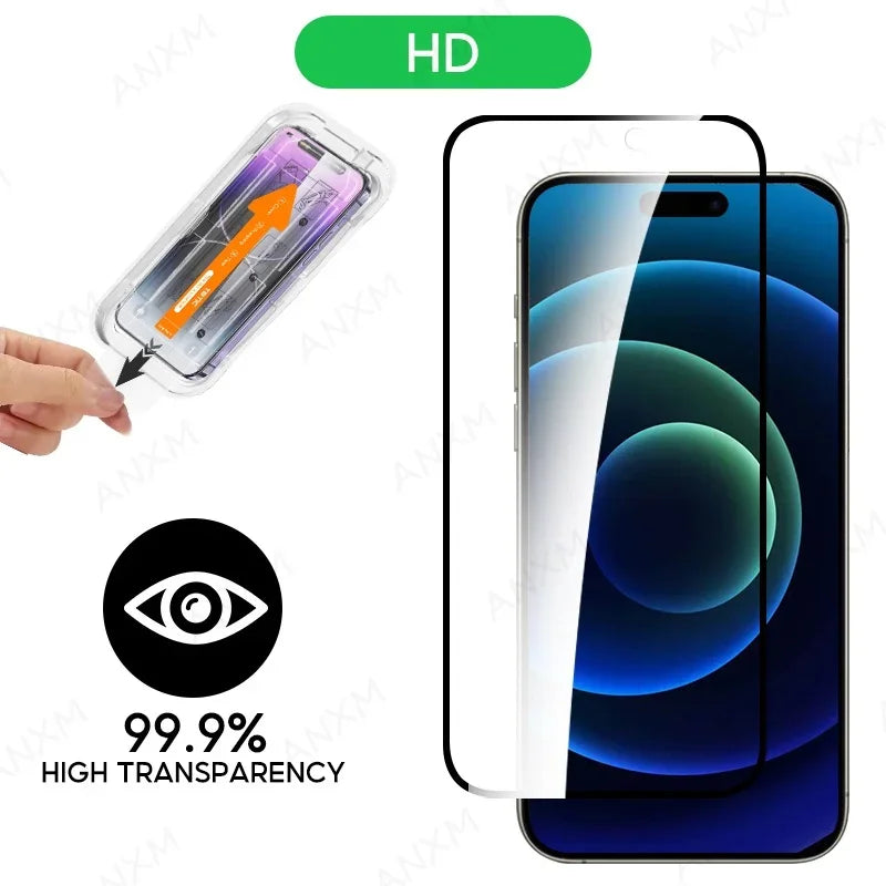 1-2Pcs Privacy Tempered Glass for 14 15 plus 13 12 11 Pro Max Screen Protector anti Spy Dust Free Installation with Easy