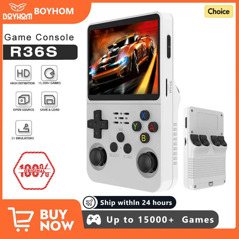 Open Source Retro Handheld Video Game Console Linux System 3.5 Inch IPS Screen Portable Pocket Video Player 64GB 128G Games