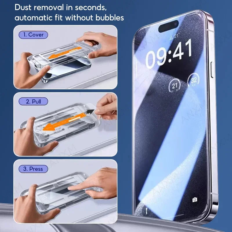 1-2Pcs Privacy Tempered Glass for 14 15 plus 13 12 11 Pro Max Screen Protector anti Spy Dust Free Installation with Easy