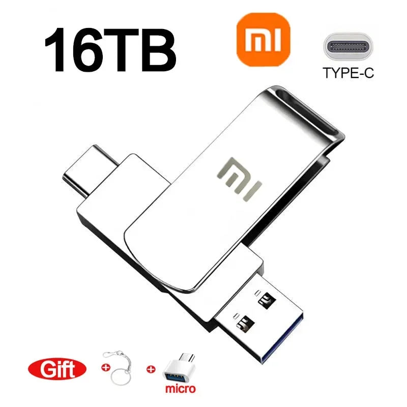 16TB USB 3.0 Pen Drive 8TB 4TB High Speed Transfer Metal SSD Pendrive Cle Portable U Disk Flash Drive Memoria USB Stick